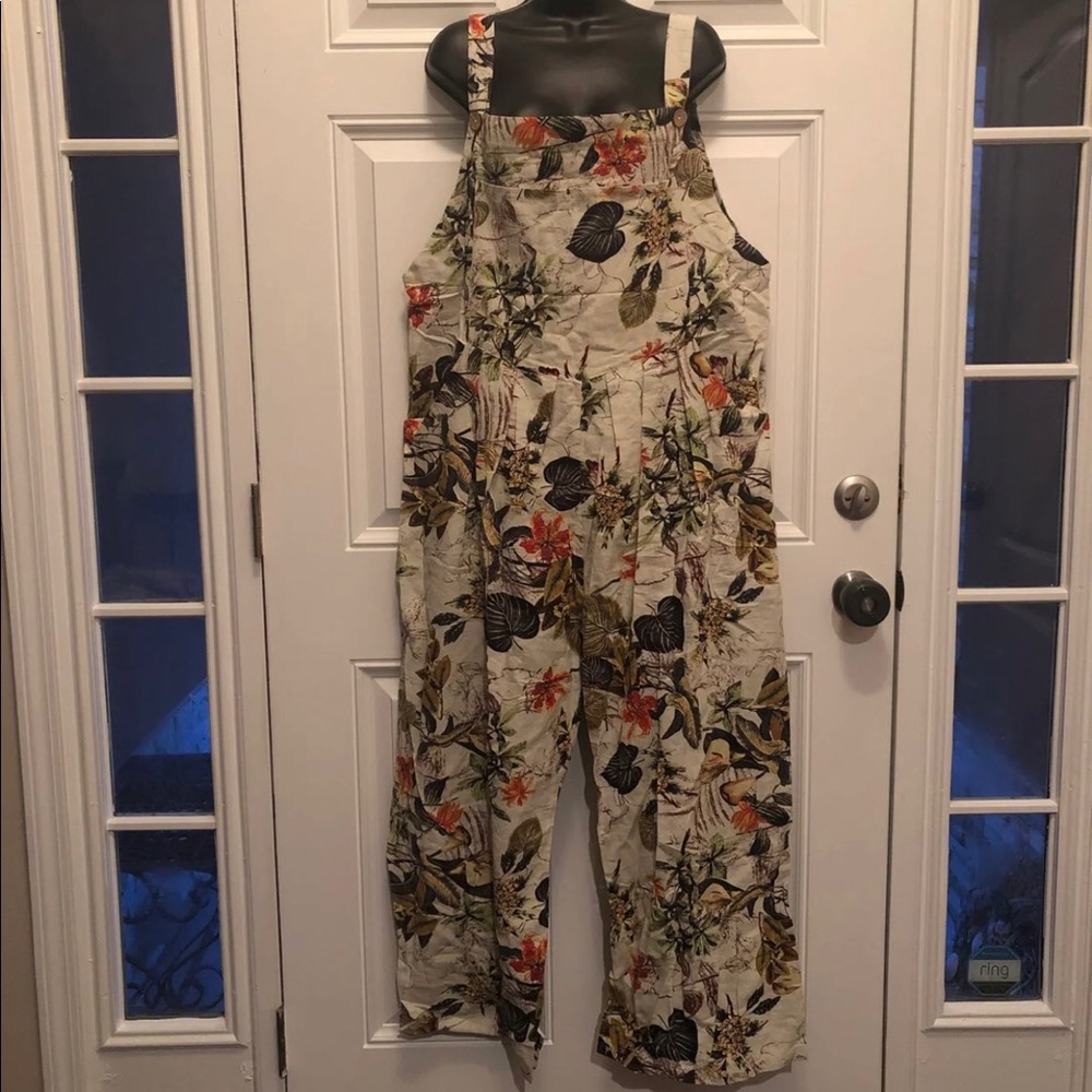 NWT TENDENCY Sleeveless Wide Leg Overalls or Jumpsuit with Pockets casual - 2XL